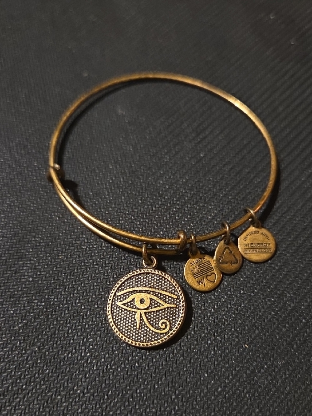 Alex and Ani Gold Eye of Horus Charm Expandable Bangle